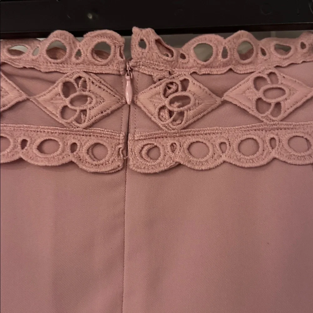 NWOT Women’s Entro Blush Lace Scallop Trim Pencil Skirt Size Large